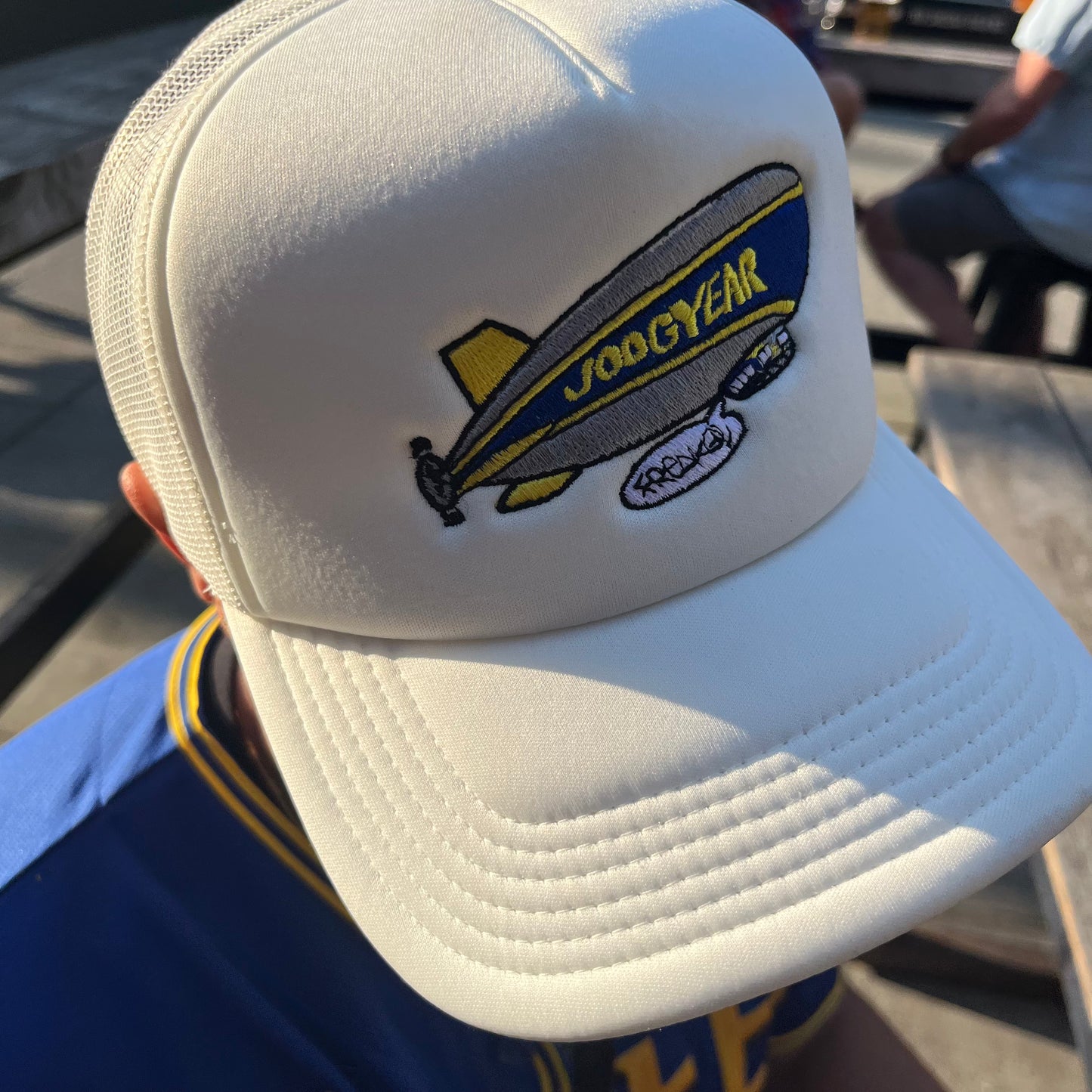 JOOGS INTL JOOGYEAR BLIMP TRUCKER - BONE - LIFESTYLE SHOT 2