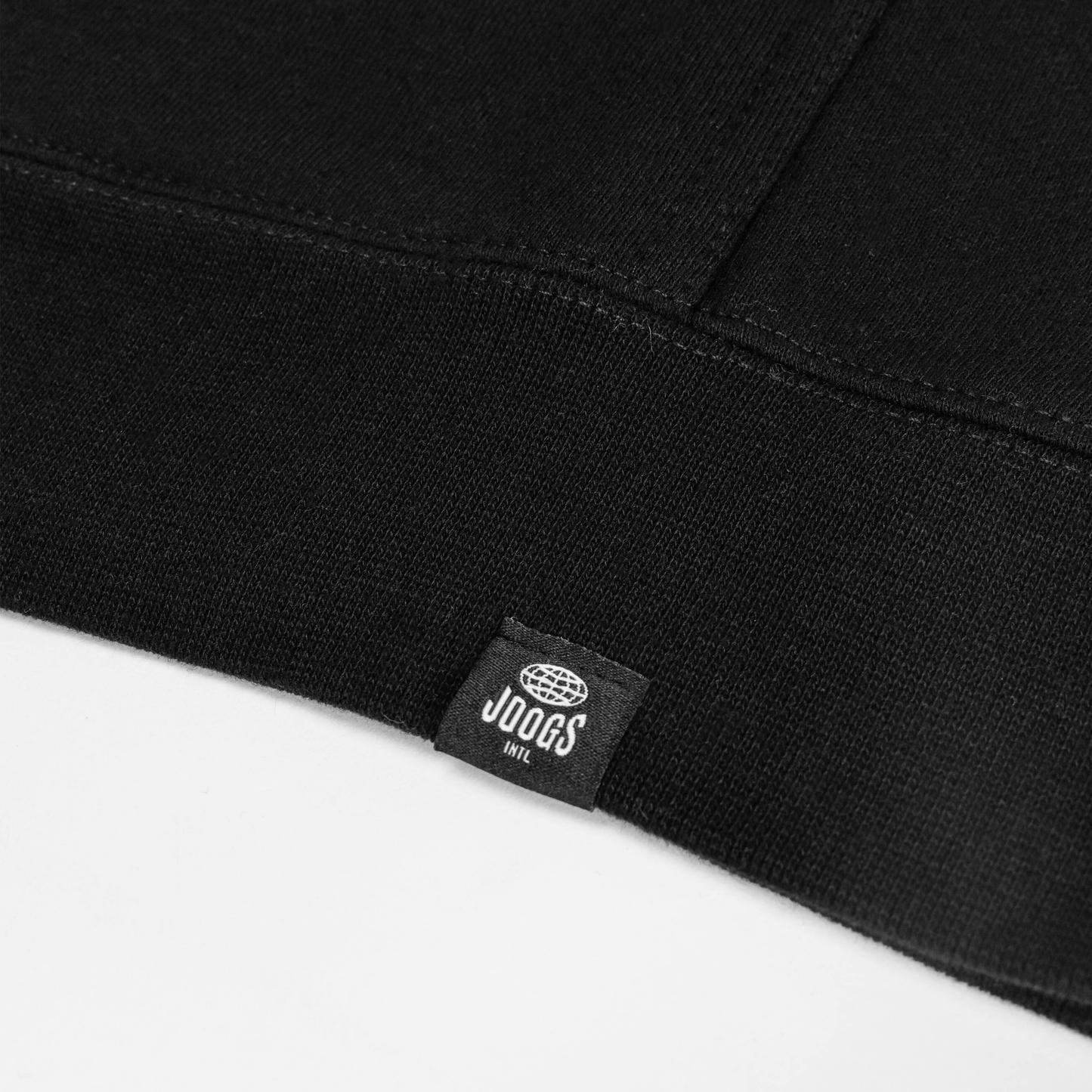 JOOGS EMBROIDERED LOGO HOODIE - BLACK