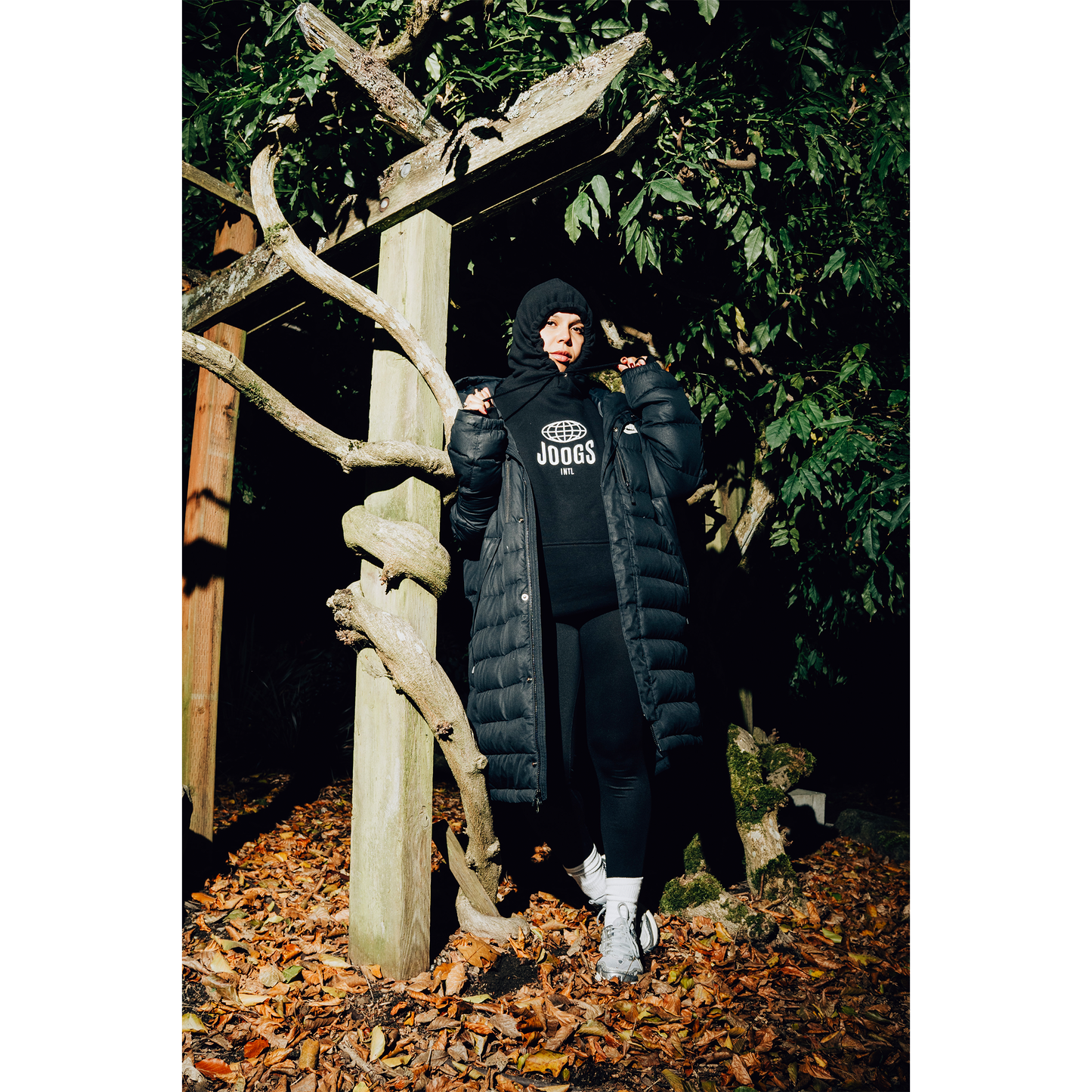 JOOGS EMBROIDERED LOGO HOODIE - BLACK LOOK BOOK 1