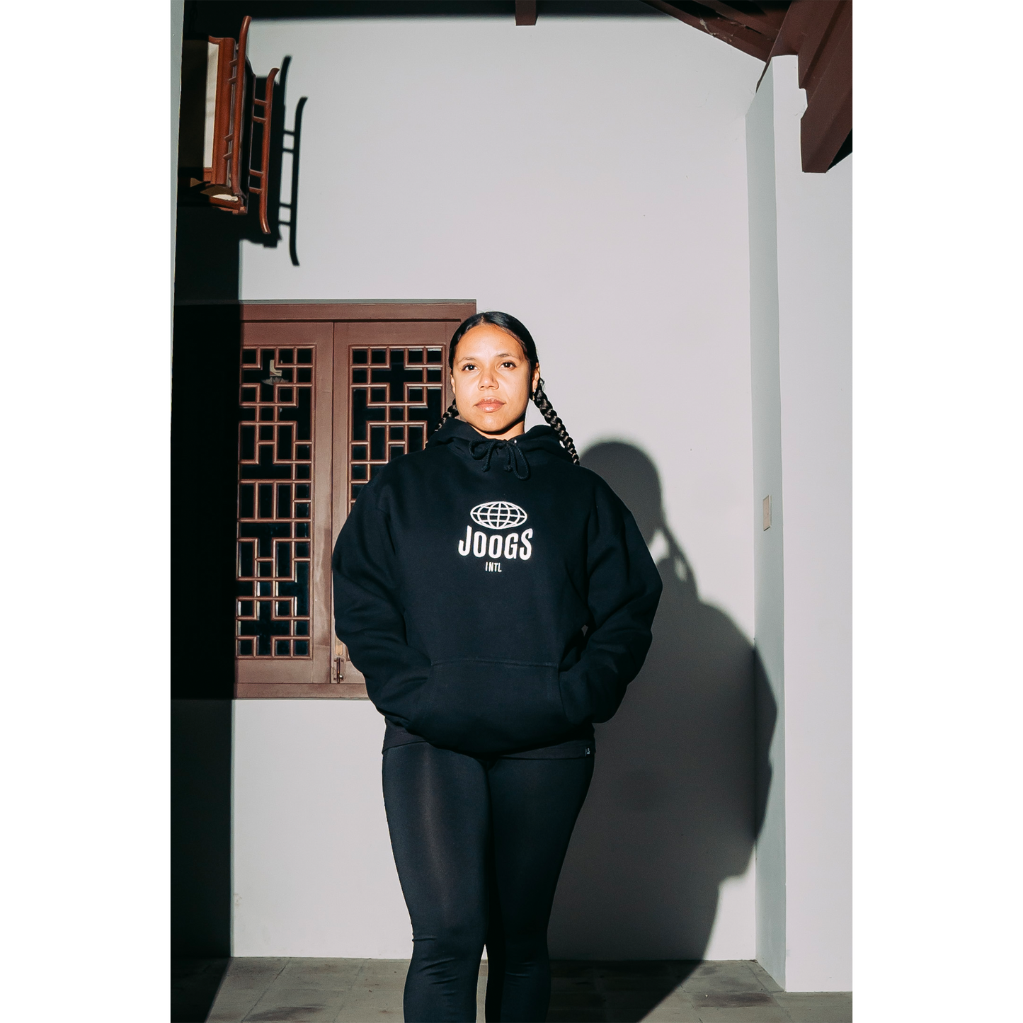 JOOGS EMBROIDERED LOGO HOODIE - BLACK LOOK BOOK 2