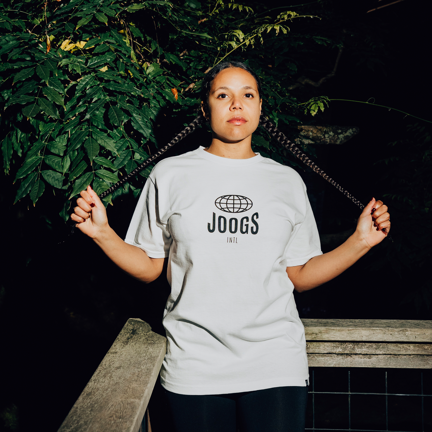 JOOGS LOGO TEE - WHITE - LOOBOOK SHOT