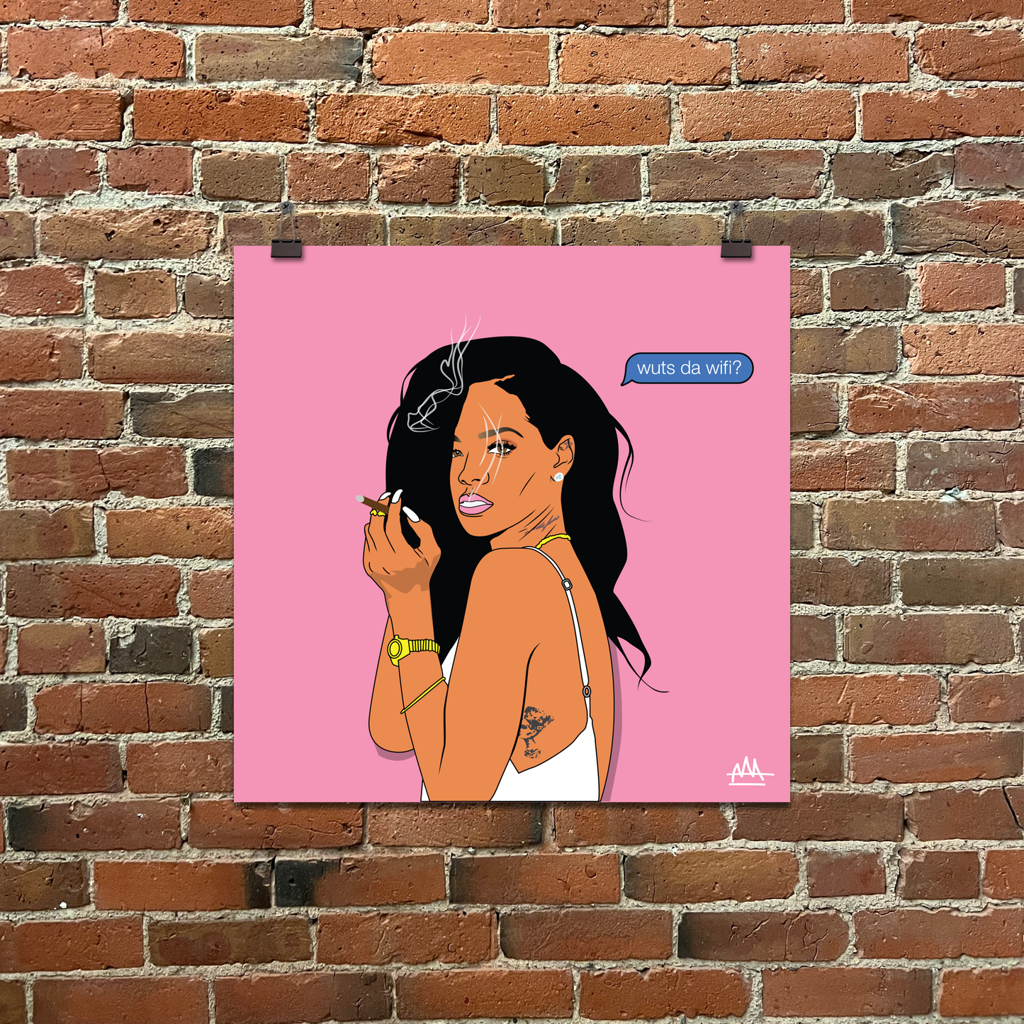 "wuts da wifi?" Fine Art Print by Anand Alder Art