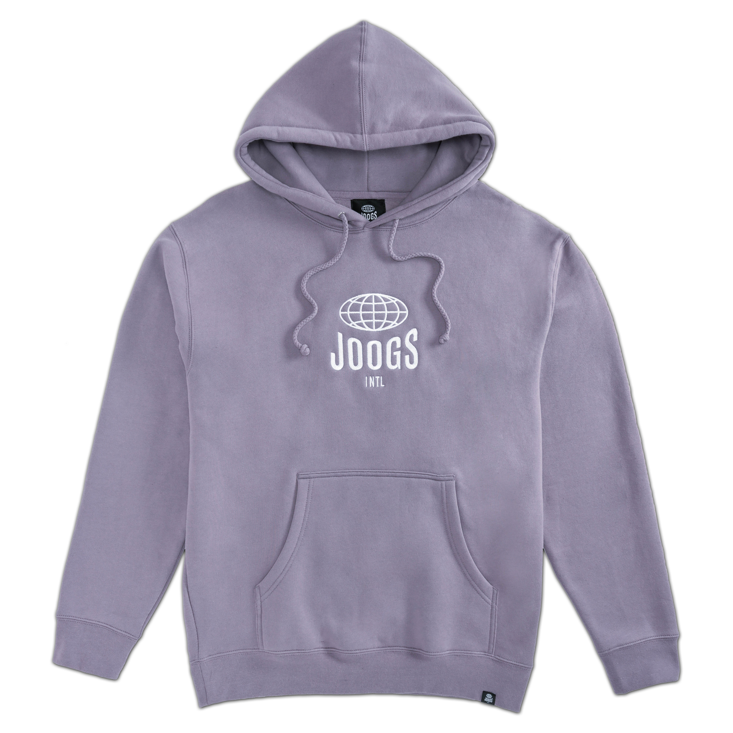 JOOGS EMBROIDERED LOGO HOODIE - DUSTY GRAPE - FRONT PRODUCT SHOT