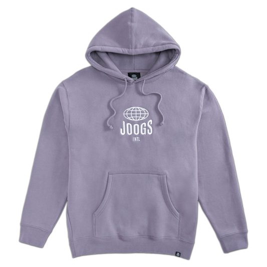 JOOGS EMBROIDERED LOGO HOODIE - DUSTY GRAPE - FRONT PRODUCT SHOT