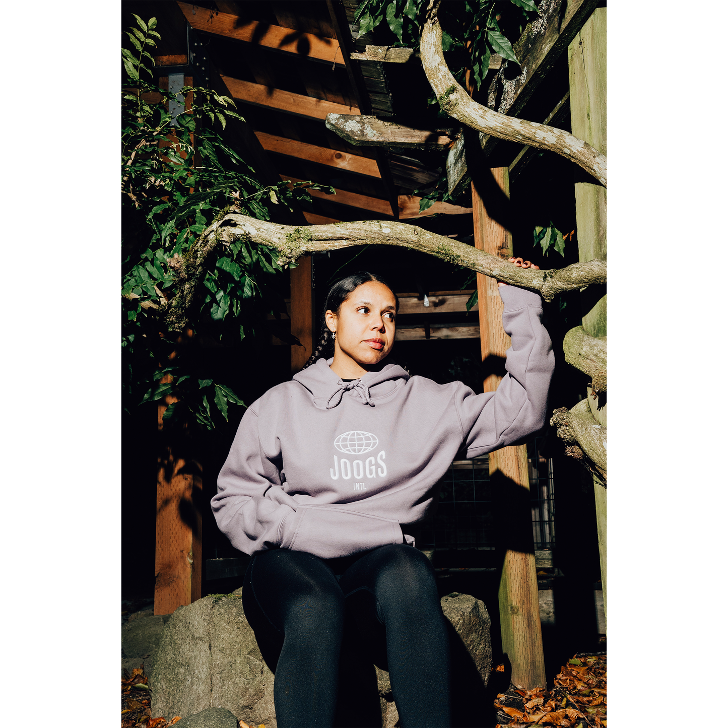 JOOGS EMBROIDERED LOGO HOODIE - DUSTY GRAPE - LOOK BOOK SHOT 2